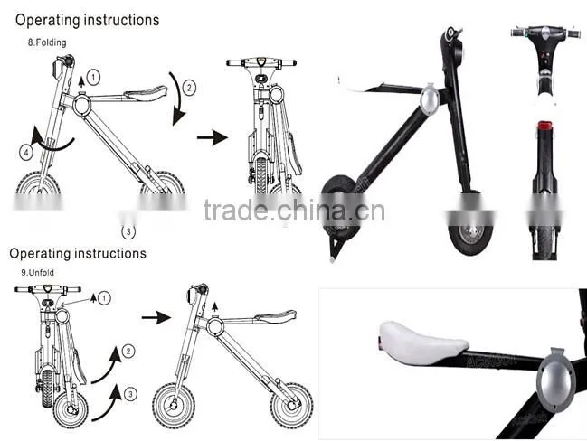 2 wheel electric scooter with aluminium ,Lithium battery 3 hours charging time