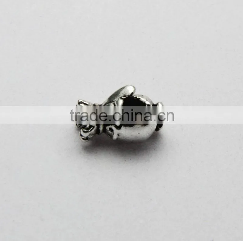 Wholesale Diy Anti-Silver Crown Penguin Shape Large Hole Metal Beads for Bracelets and Necklaces