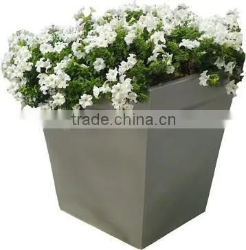 blue glazed garden pots