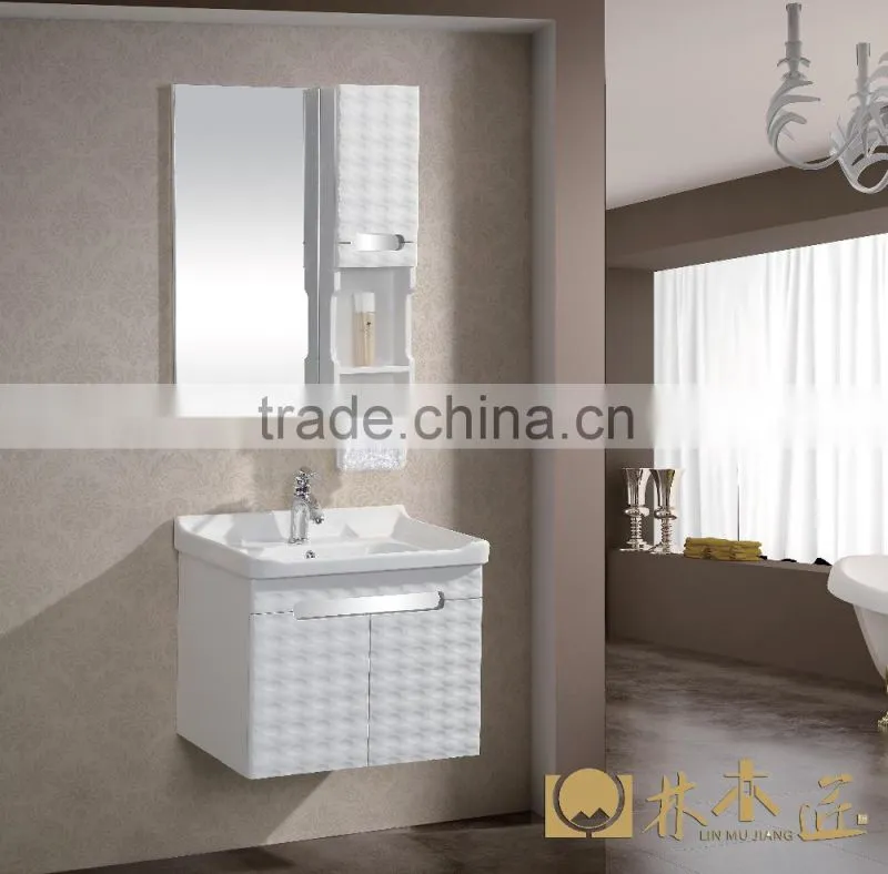 New Design Wall Hanging Modern Bathroom Vanities PVC Cabinet (EAST-25076)
