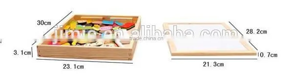 educational toys kids wooden playing puzzle pieces, wooden magnetic puzzle box