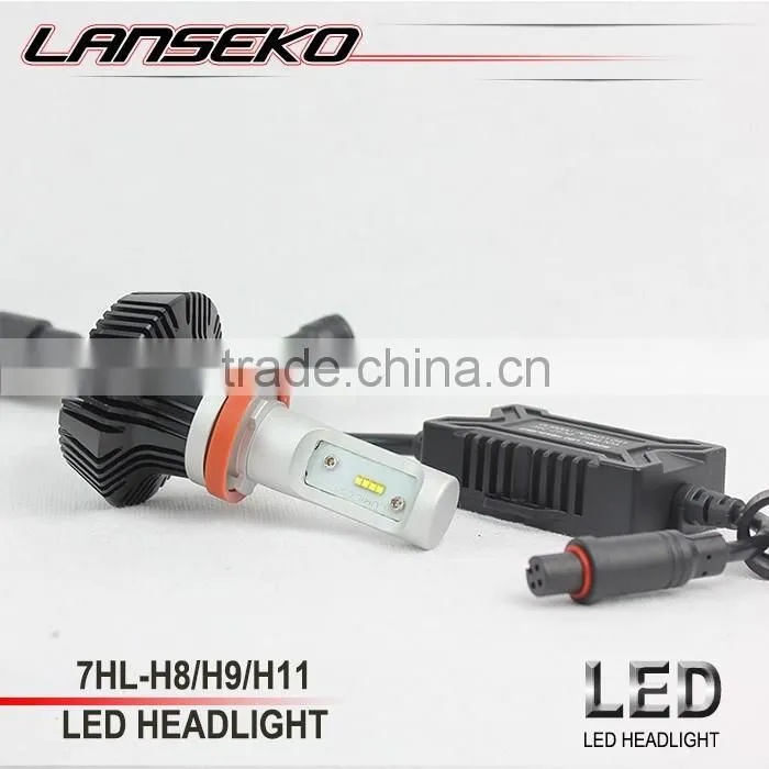 Long lifespan 12v auto light 30w 4000LM hot sale h8 led headlamp with 2 years warranty from LSK
