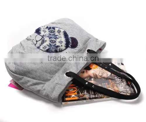 2016 Resuable cotton hand bag embroidered cotton shoulder bags