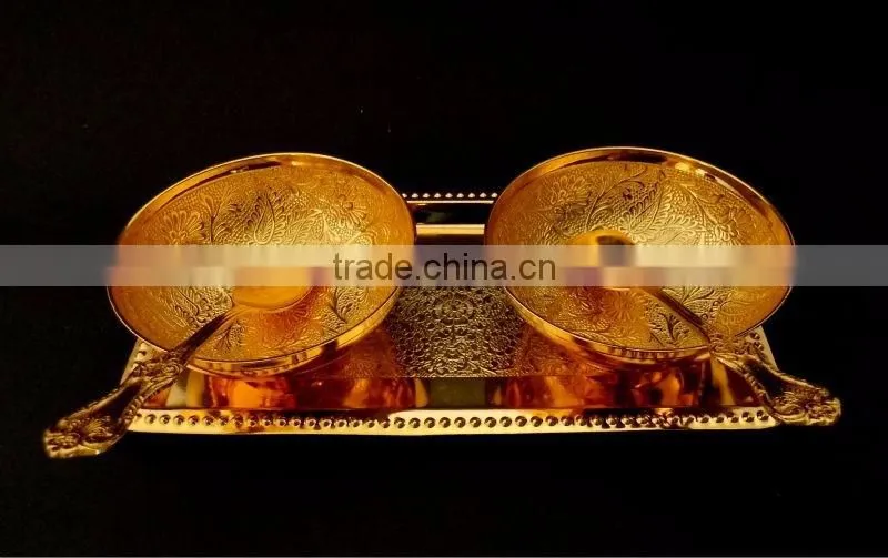 beautiful decorative new design silver plated Brass bowl