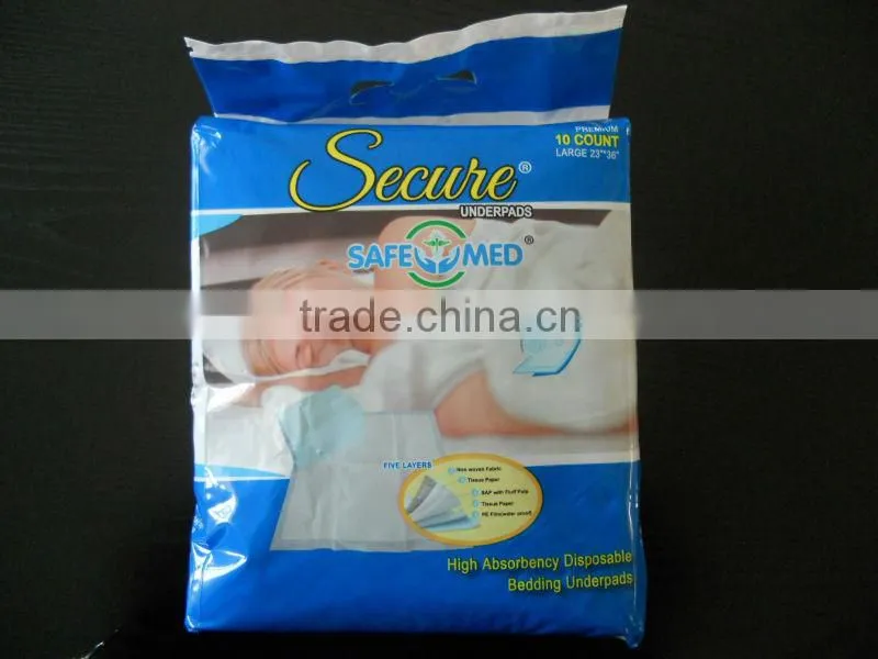 Super absorbent disposable underpads for material and infant care