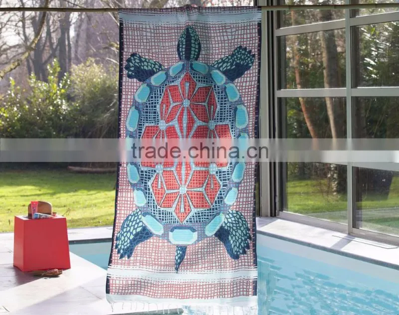 Wholesale Custom Funky Print Microfiber Beach Towel