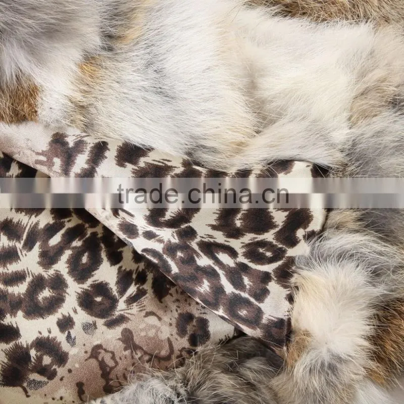 QD5947 Newly Design Special Fur Styles With Raccoon Collar 2016 Knit Rabbit Fur Coats Girls