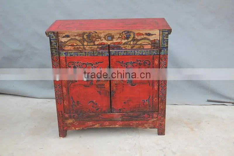 hand painted Antique furniture with drawer and door