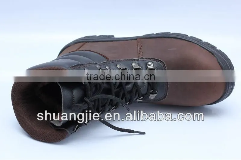 crazy horse leather safety work boots china factory safety shoes 9051