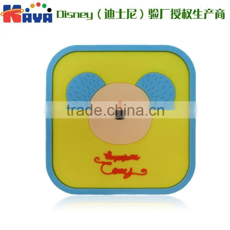 Durable heat-insulated soft pvc cartoon coaster