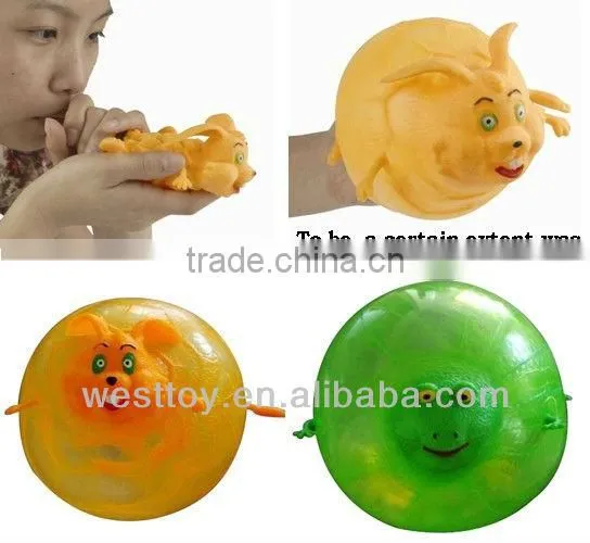 Perfect gift TPR soft balloon cattle model plastic toy for child