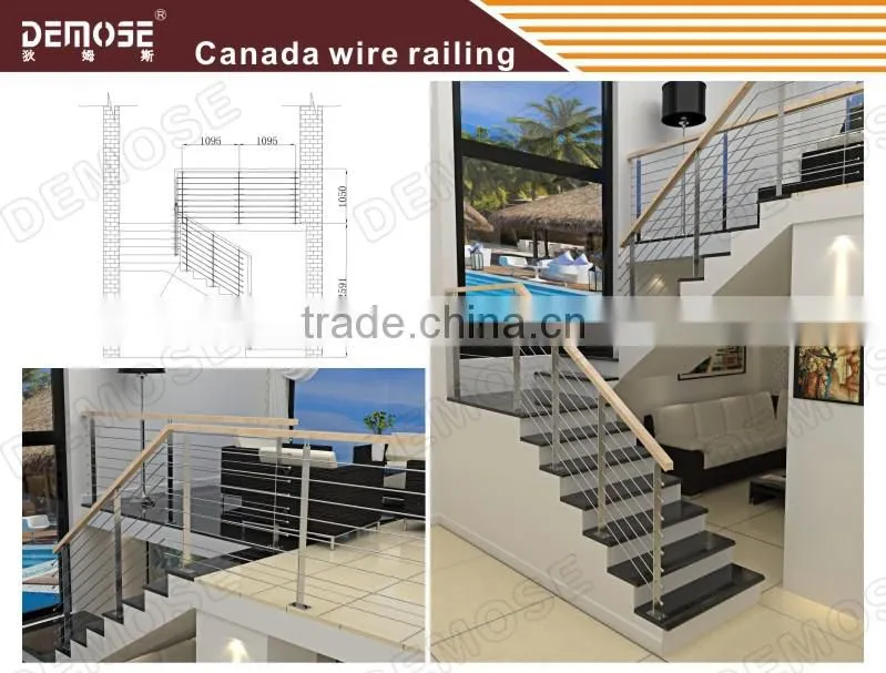 indoor exterior folding stairs handrail designs