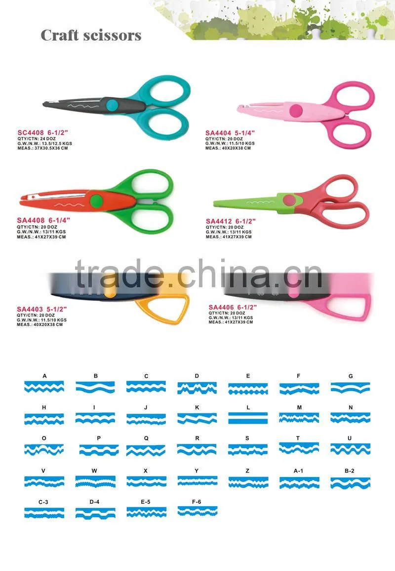 5" new PP/ABS handle scissors for student