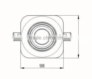 square shape modern led ceiling spot light 10W/12W/15W