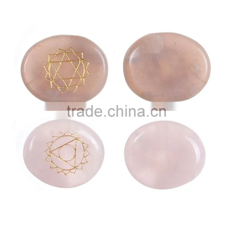 7pcs Engraved Chakra Stone Gemstone as Wedding Sourveirs Gifts