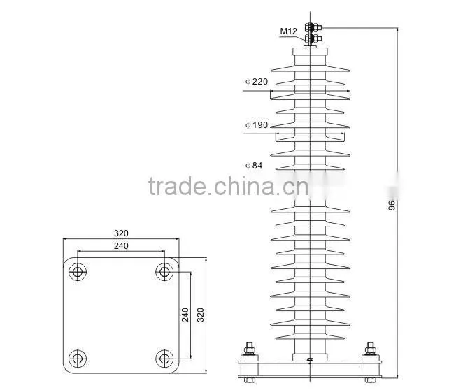 high voltage lightning arrester (84KV)