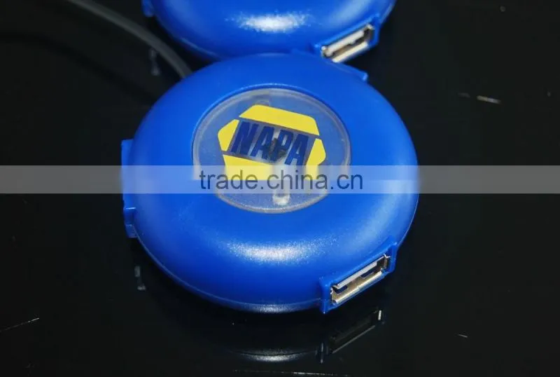 Button Shape USB Hub Round Portable Mini Hub with Webkey Function You Can Insert Website
