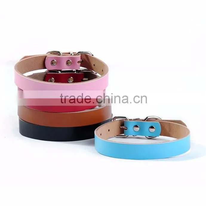 5 Color Options Cheap Personalised Leather Dog collars