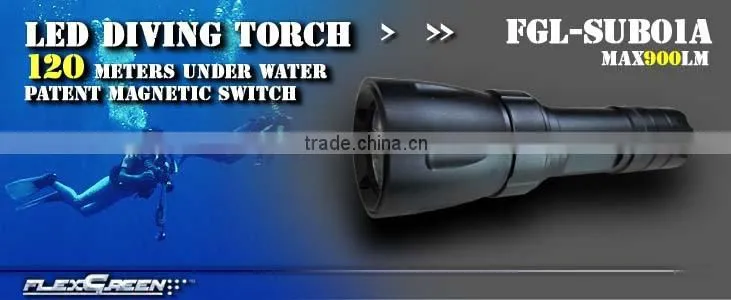 magnetic switch rechargeable XML T6 diving torch