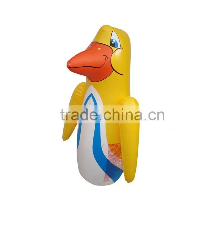 Funny yellow inflatable tumbler pool toy