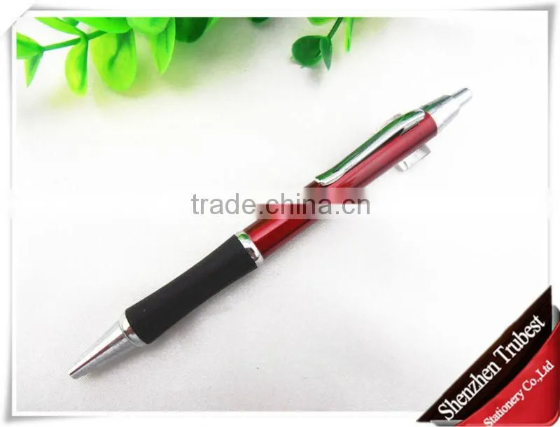 rubber grip metal spring pen