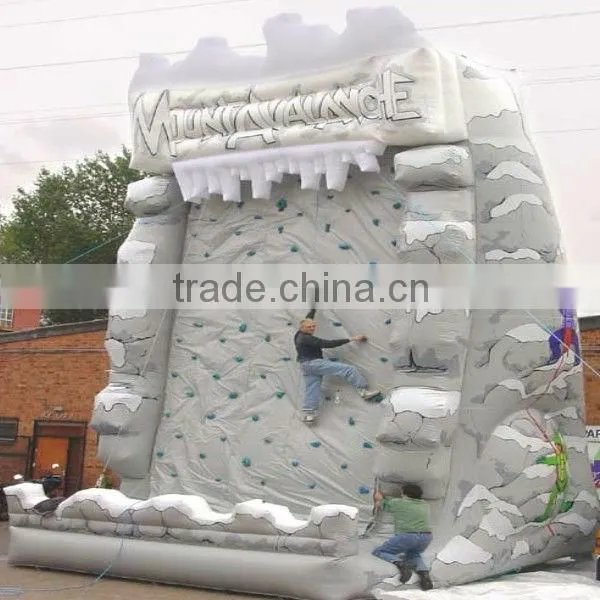 white color inflatable climbing wall for commercial use,inflatable rock climbing wall