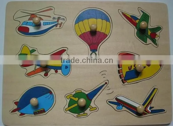 Hot sale educational wooden toys fly tool puzzle