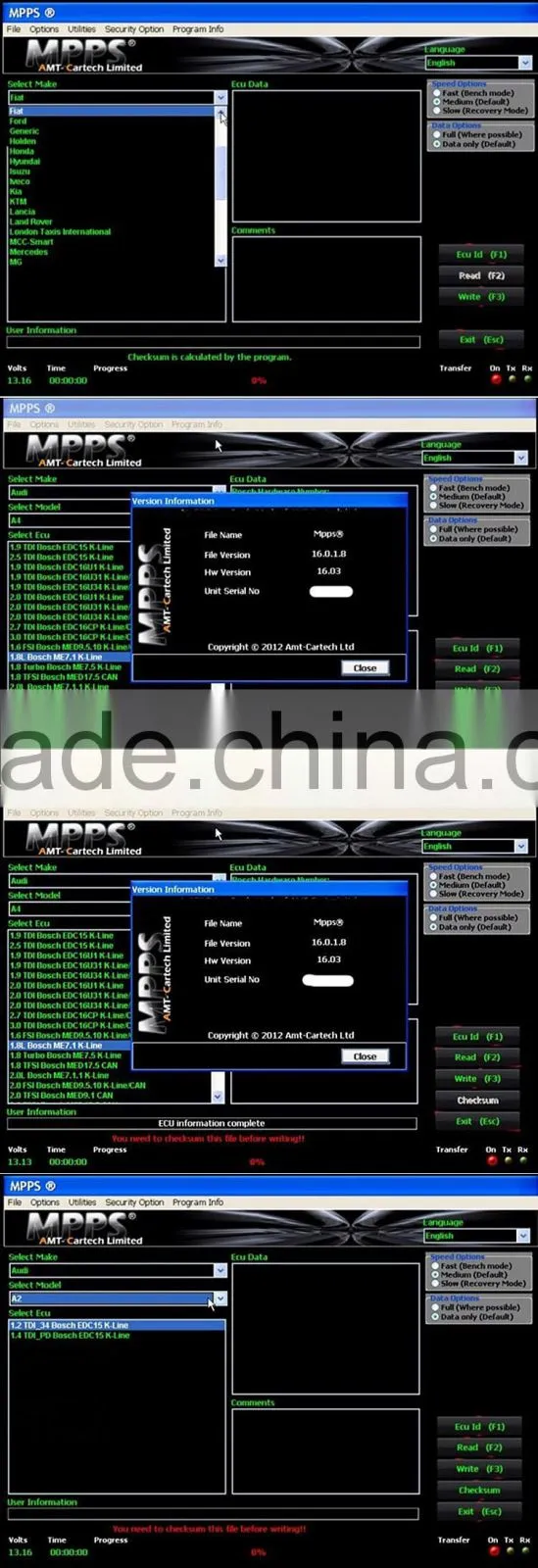 Top selling ECU Chip Tuning MPPS V16 for EDC15 EDC16 EDC17 Inkl CHECKSUM High quality In stock