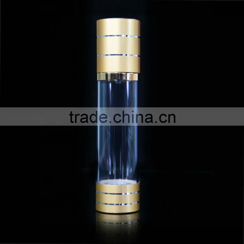 Transparent Bright Airless Cosmetic Pump Bottle Dispenser
