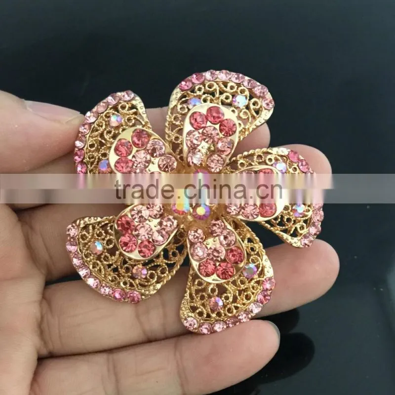AB Crystal Rhinestone Flower Brooch,Colorful Rhinestone Brooch Pin,Brooches And Pins For Wedding