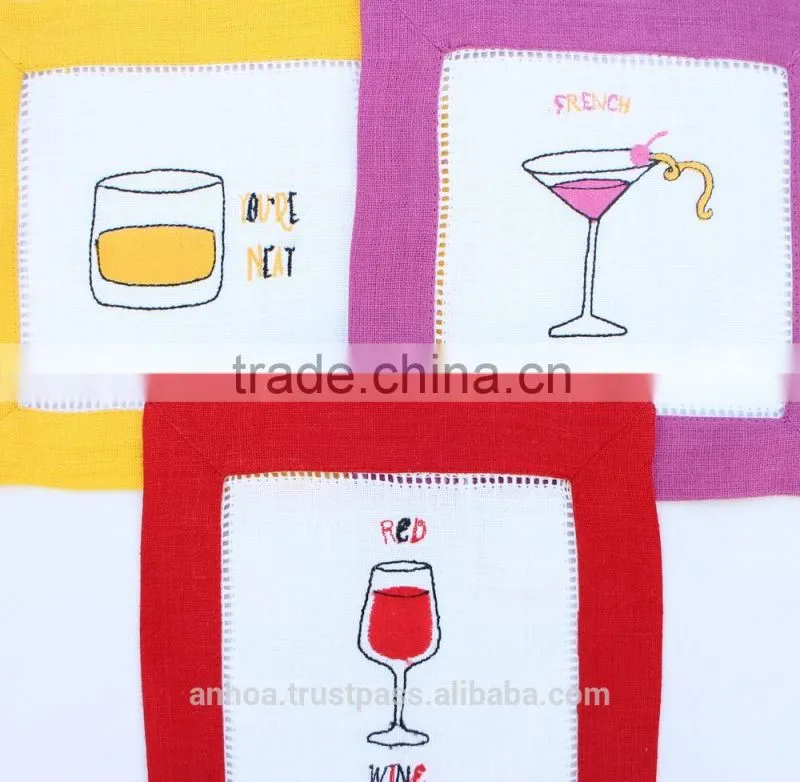 Wholesale linen cocktail napkin, placemat