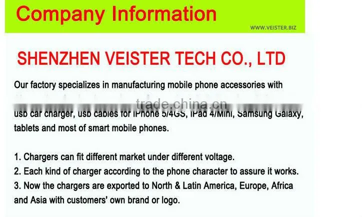 single port USB 5v2.1A Travel charger Wholesale Customized