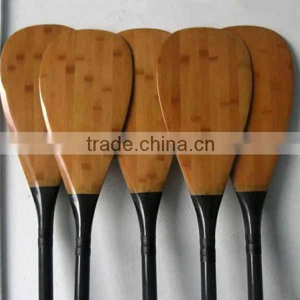 Amazing Bamboo SUP paddle with carbon fiber