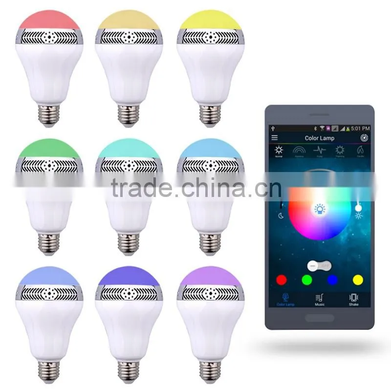 Bluetooth Colorful Smart LED Light Music Speaker