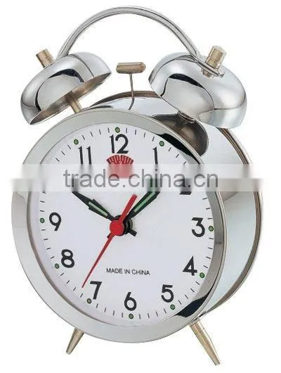 3.5 inches metal case mechanical alarm clock