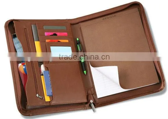 A5 Leather conference fIle folder