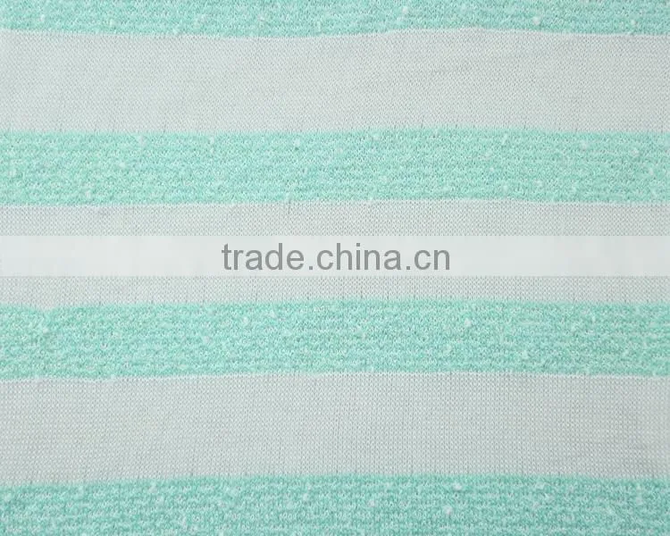 Jiufan Textile Knitting Rayon Polyester Hacci Loose Knit Yarn Dyed Fabric For Sweater