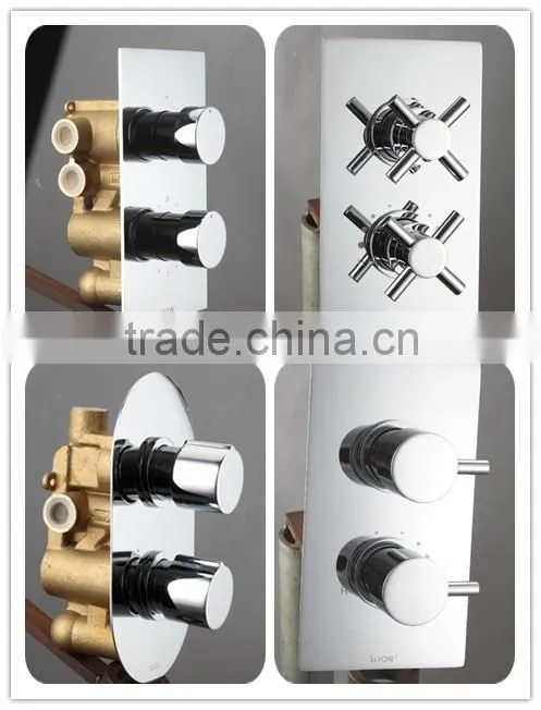 Concealed traditional shower mixer two handle