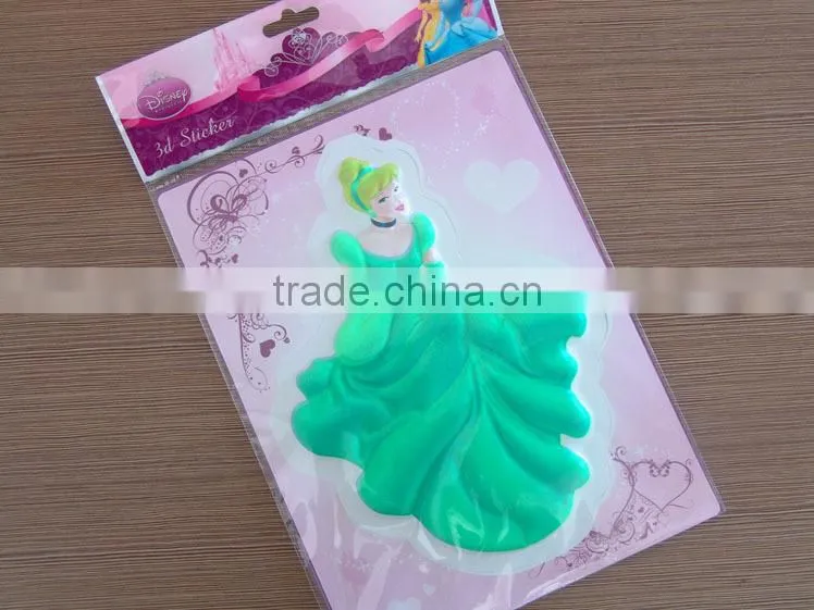 Wenzhou Factory Cute Cartoon 3D PVC Puffy Sticker