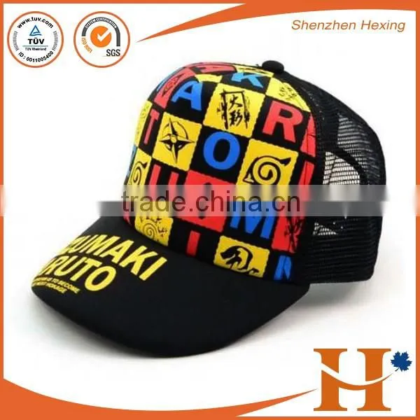 Good quality reasonable price 5 panels foam and mesh kids trucker mesh cap hat baseball cap with logo printed for woman