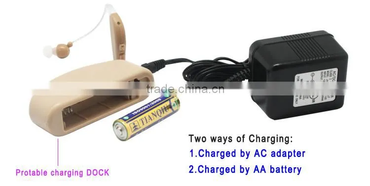 high quality travel portable rechargeable bte hearing aid