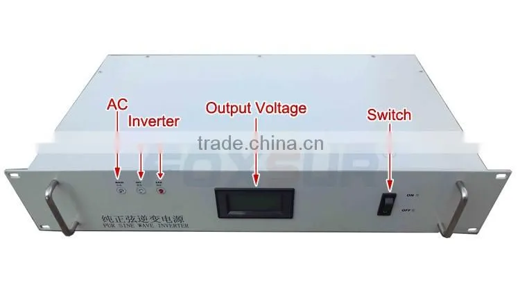 Off grid 19 inch 2U Rack Mount Pure Sine Wave Inverter for Industry and telecom 3500VA 3000W 48V dc to 110V ac with LCD display