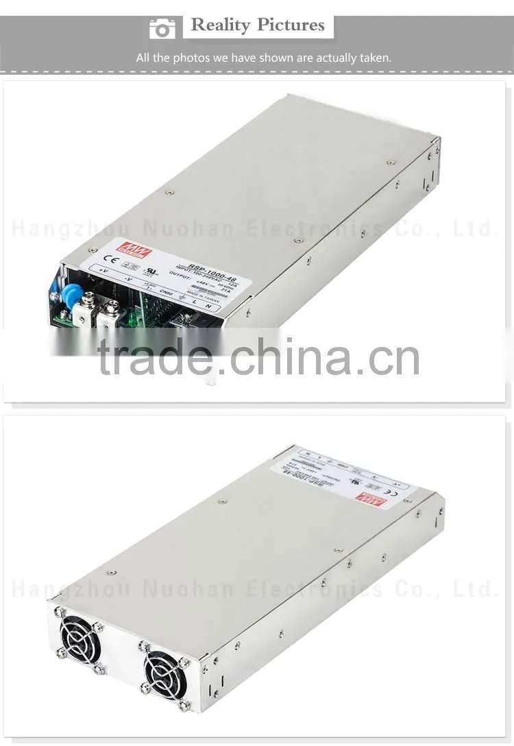 1u low profile meanwell rsp-1000-48 1000w 21a 48v dc power supply
