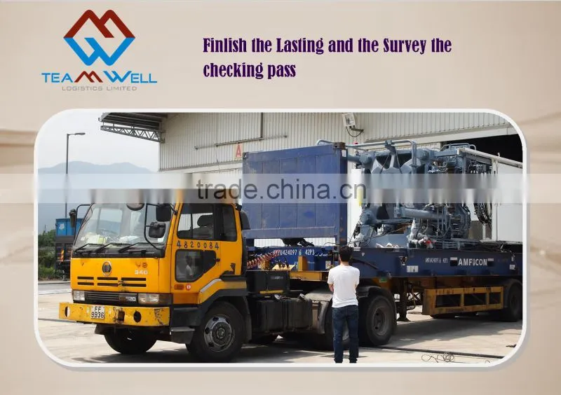 Oversize plastics machinery flat rack container project of Hong Kong Logistics