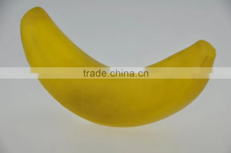 Custom PU yellow banana stress ball toys for sale