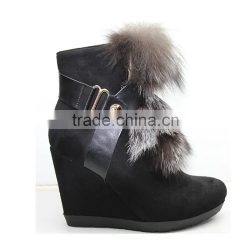 Chengdu Factory Supply Luxury Animal Fur Winter Woman Boot
