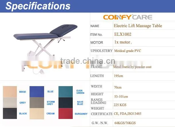 Coinfy ELX1003 electric massage bed supply