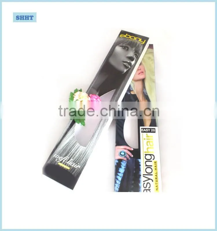 human hair extension packaging box with clear window and customize size
