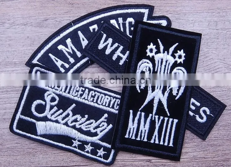 High quality knitting number embroidered chapter