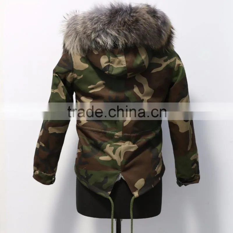 hot selling parka jacket with fox fur collar